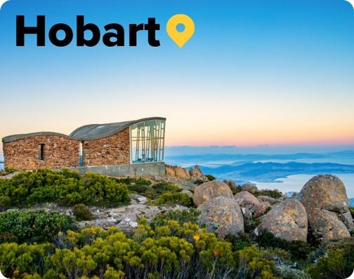 Mount Wellington lookout over Hobart Tamania 